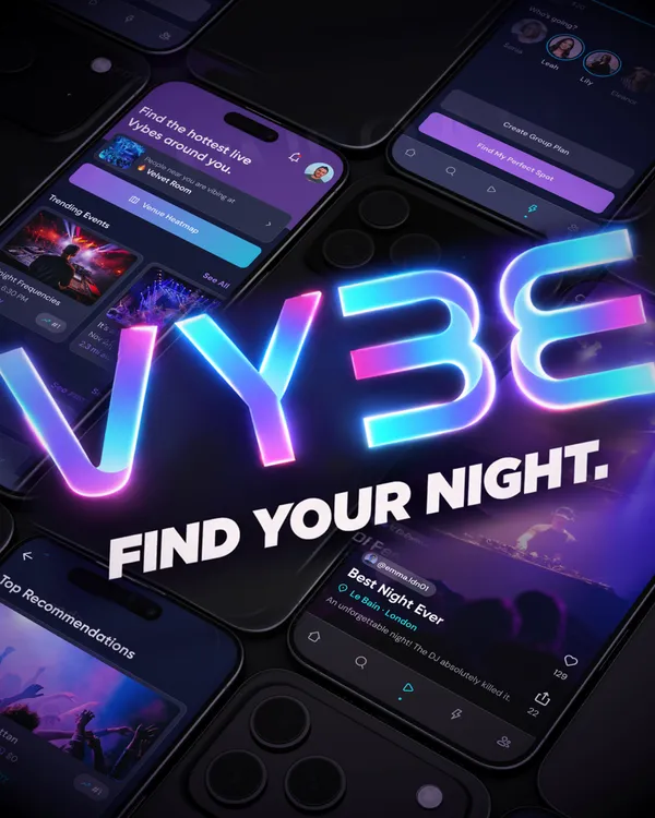 VYBE app helping users find their night with personalized event picks